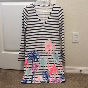 NWT Lilly Pulitzer Palm Tree Stripe Dress